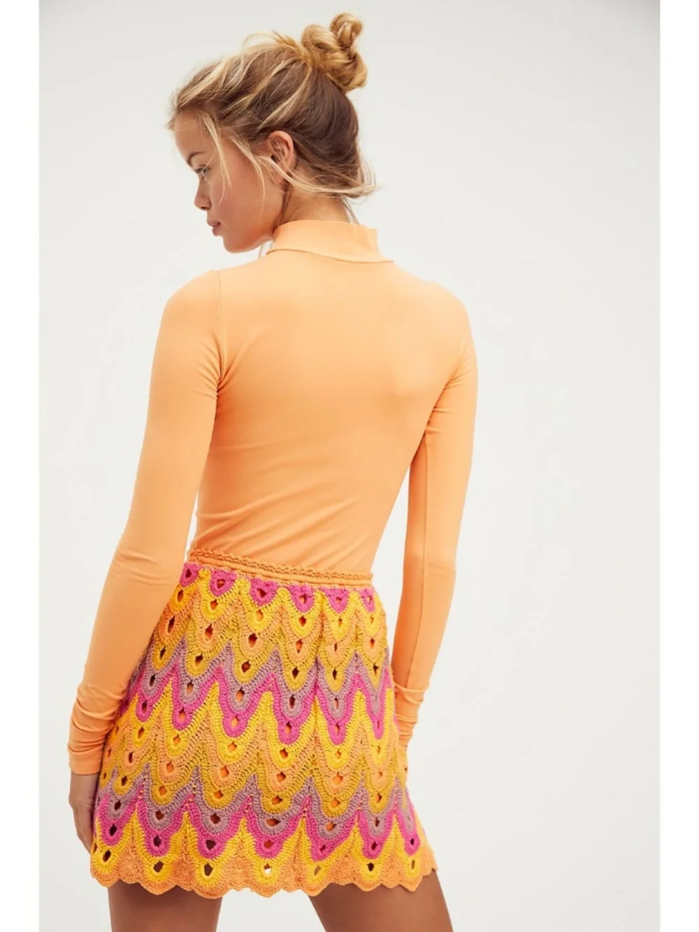 NEW Free People Heat of the Moment Crochet Skirt Almost Famous XS